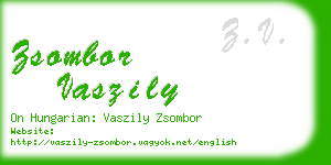 zsombor vaszily business card